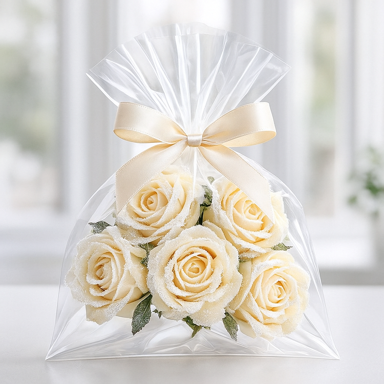 Rose head cream 11,5 cm 3 pcs/set