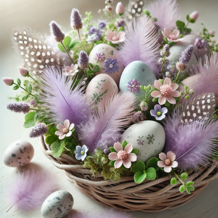 Feathers ca. 200 pcs - purple