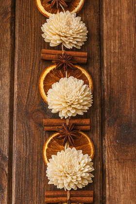 Garland of sola flowers  ca. 200cm