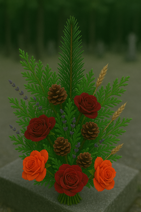 Wreath 35-40 cm purpkle