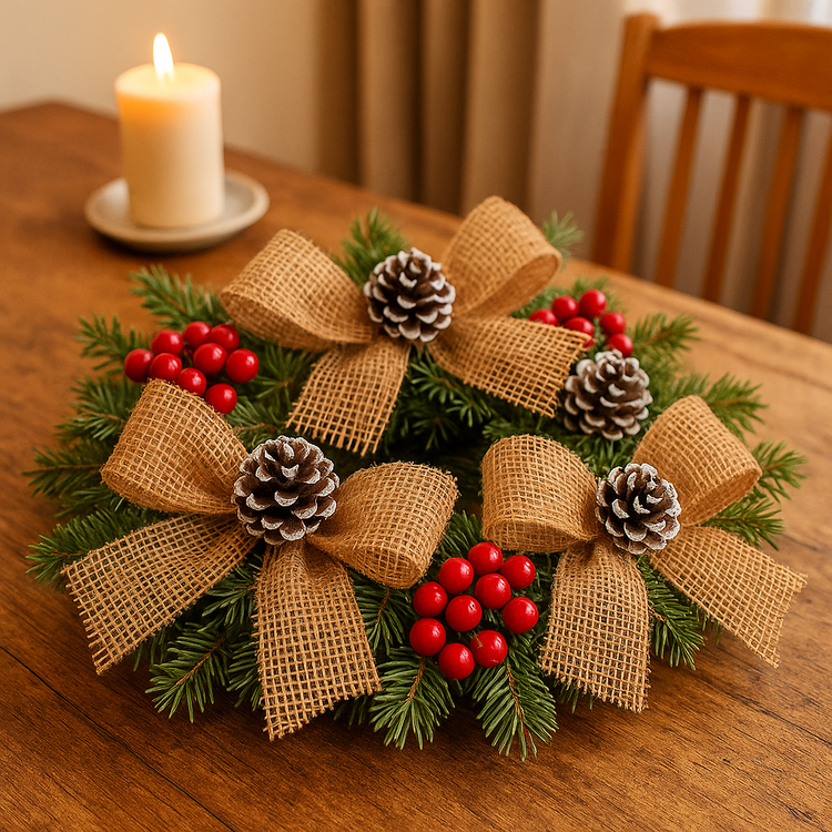 Jute ribbon,  18/15 cm 3 pcs / pack