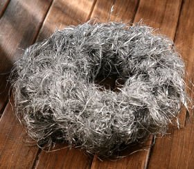 wianek glamour ze srebrnego sianka ok 30 cm