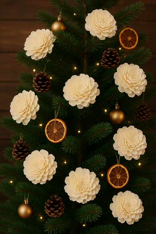 Belly Blumen 6 cm 6 Stck - weiß