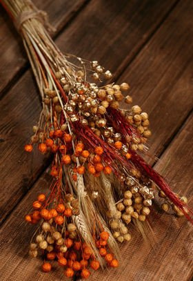 A tuft of grass, grain and linum, ca. 40 cm, pattern B