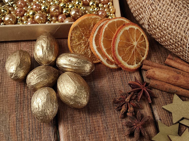 CHRISTMAS DIY garland headdress DIY candle GOLD