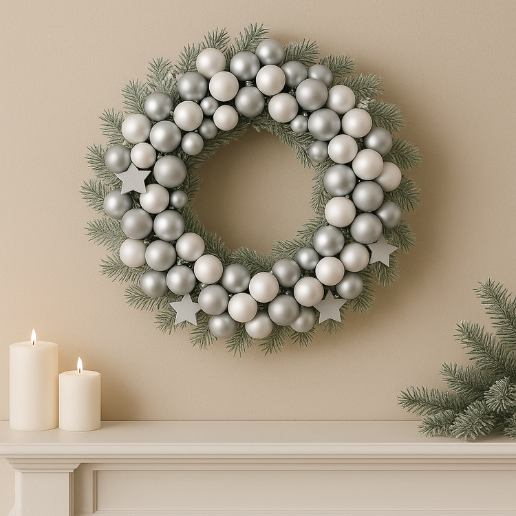 Glaskugeln am Draht, 20 mm, rosa-weiß, glanzlos/glänzend, Bündel von 18 Stücken