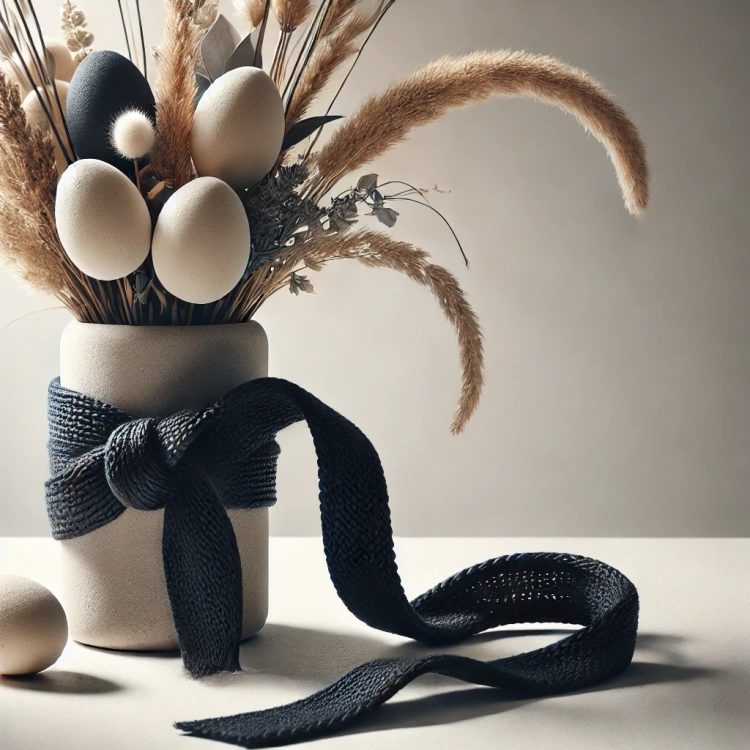 Jute ribbon 5 cm / 5 m black