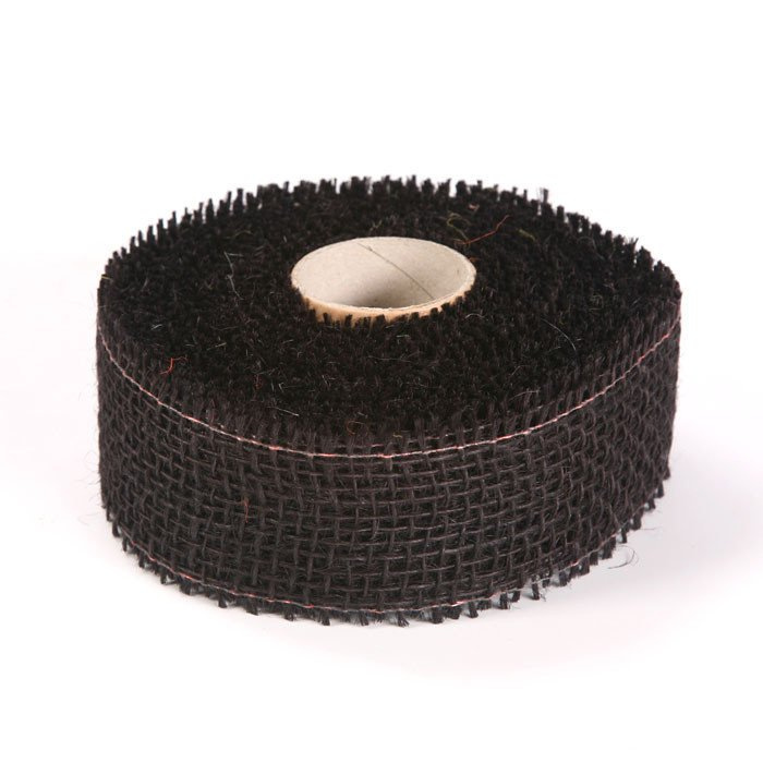 Jute ribbon 5 cm / 5 m black
