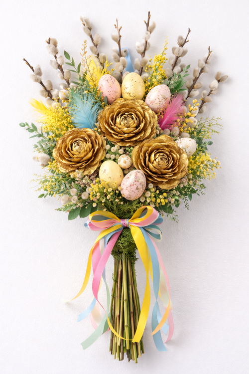 Cedar Wood Roses 6 pcs./pack heads brown,gold,natural