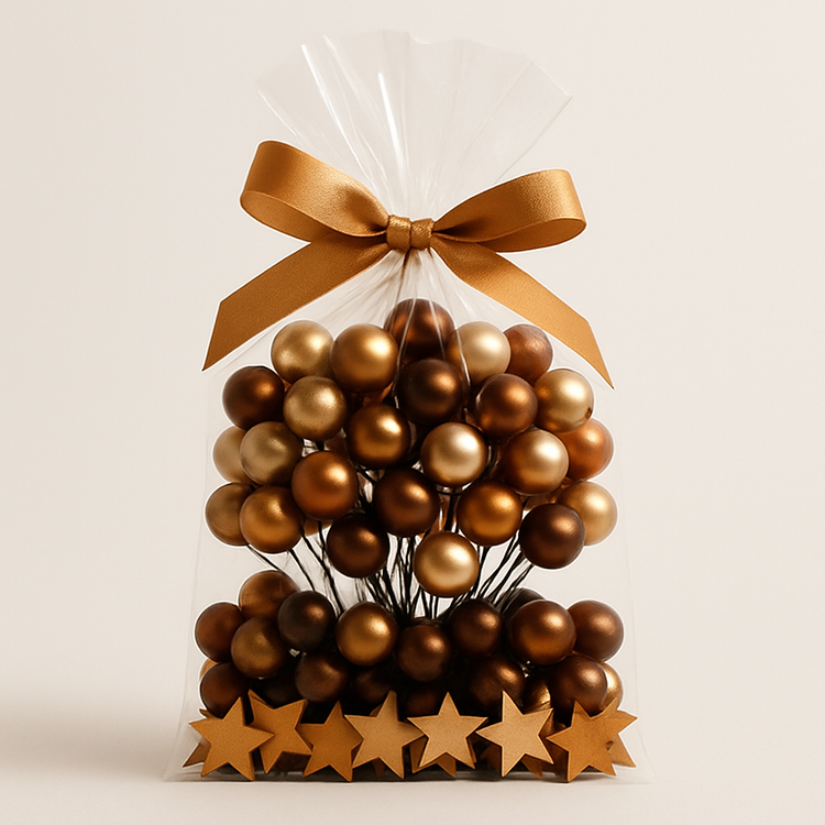 Glass balls on wire, 20mm, pink-white, bunch of 18 pcs, mat/glittered