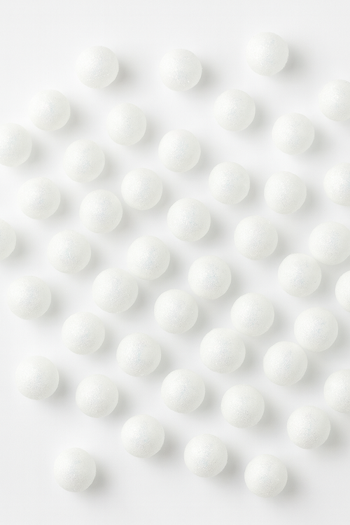 Weiße Glitzerkugeln 15 mm 24 St./Pack