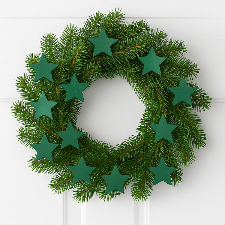 Wooden Christmas decorations, Wooden stars 3 cm-12 pcs / pack