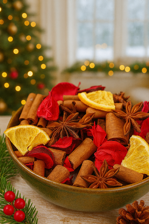 Natural Potpourri – Cinnamon, Anise and Sweet Orange with Flowers Fragrance (C)
