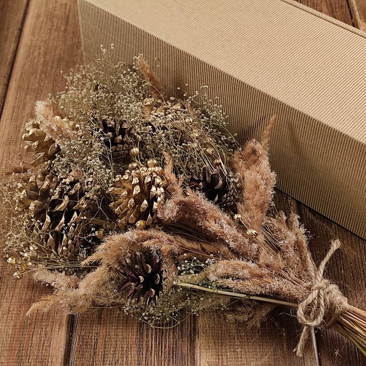 Bouquet of Bell cups Gold-Brown-Natural 9 pcs/pkg