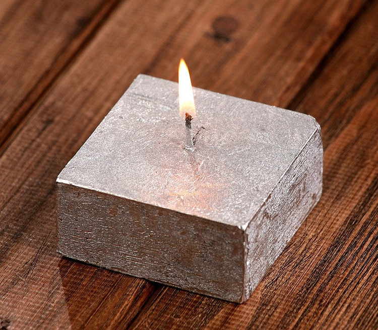 Rustc candle 70/70mm silver