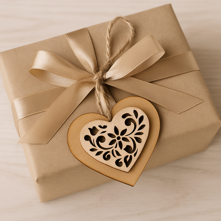 Christbaumanhänger, Naturanhänger Herzen 3 Stück / Packung 