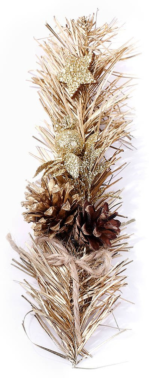 Pine cone, golden 12 pcs/ pkg