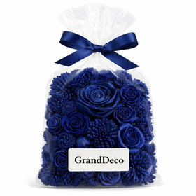 Zinia flowers, 3 cm, 24 pcs/pkg - navy blue