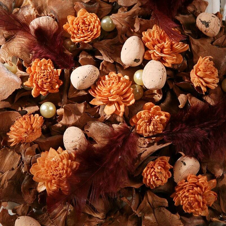 Dried salt flowers 45-50 pcs / pack - natural browns