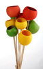 Strauß des Bell Cups, 9 Stücke, grün-gelb-orange