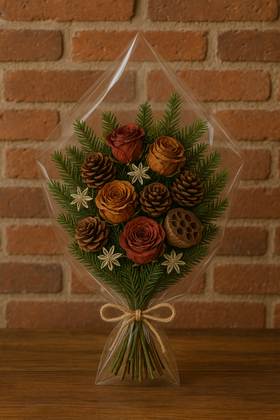 Lotus dyed diameter 6-8 cm 6 pcs/pkg black