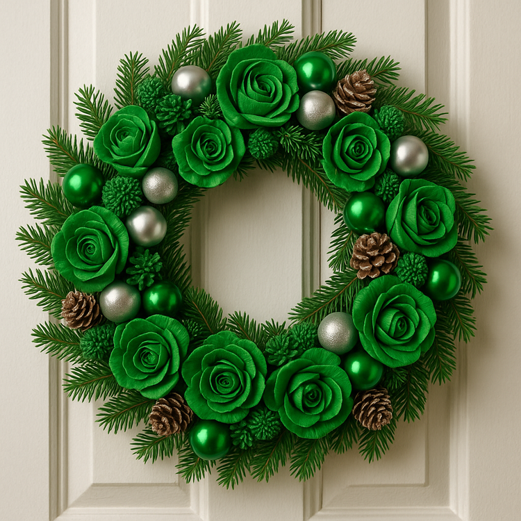 Dried salt flowers 45-50 pcs / pack - green