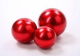 Red ceramic ball, 8cm