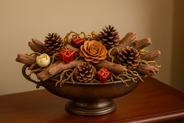 Wurzeln Kopi Cone, 10-15 cm,  9 Stücke - golden