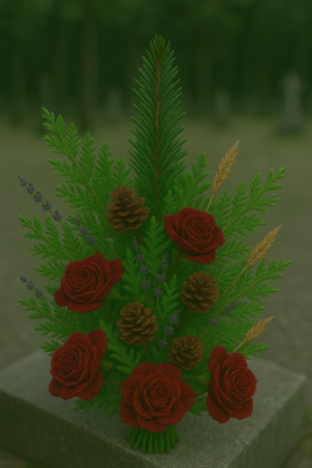 Wreath 35-40 cm purpkle