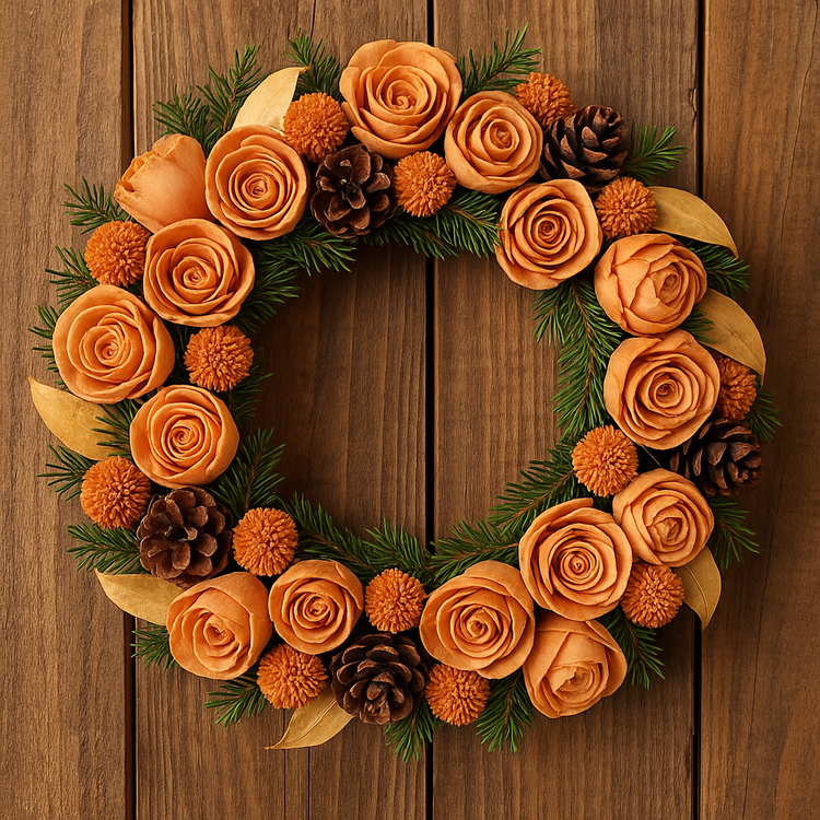 Brzoskwiniowe kwiaty shola – ciepło natury w Twoich dekoracjach 60 szt 2-6 cm