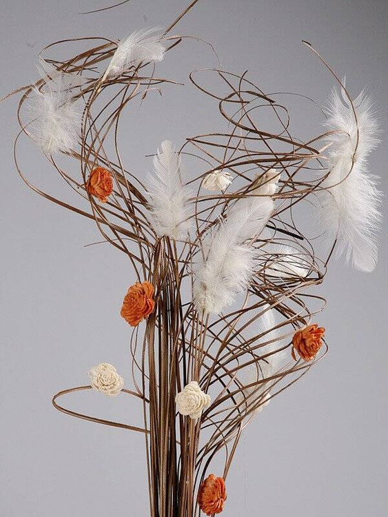 Dried salt flowers 45-50 pcs / pack - natural browns