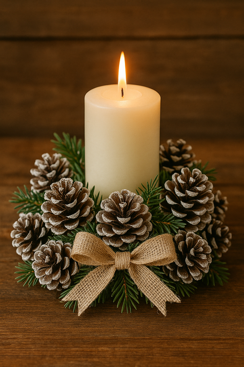 Mountain pine cone, 12 pcs/pkg, purple