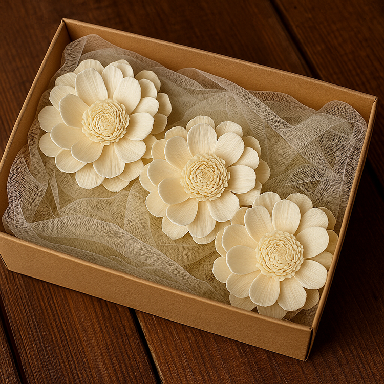 Protea flowers silver 15 cm