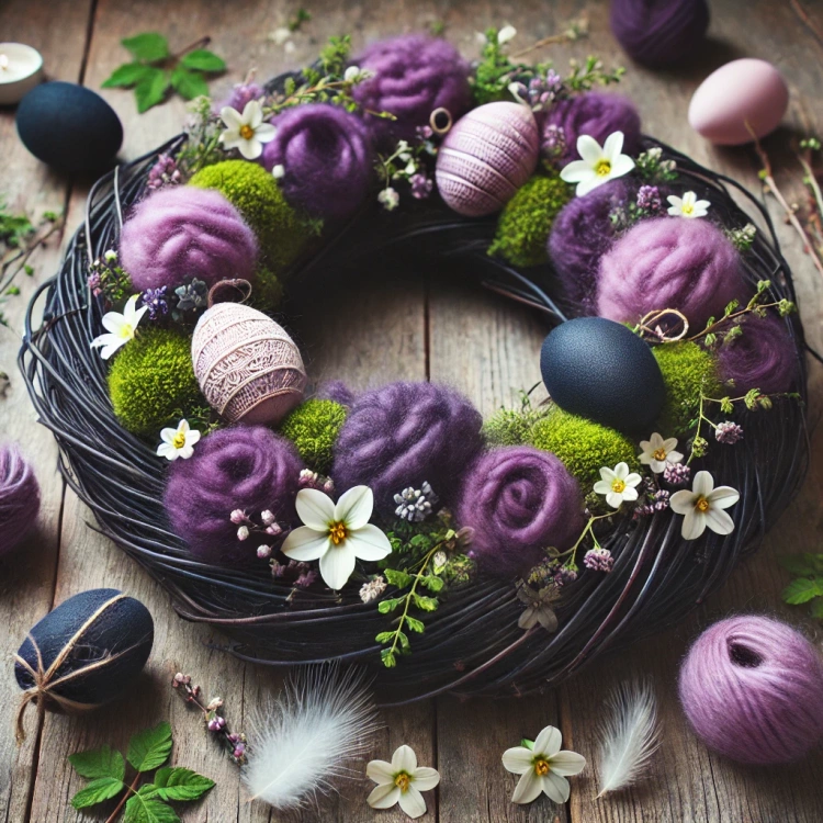 Natürliche Lammwolle, 50 g - hellviolett