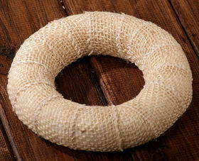 Kranz aus Jute ca. 25 cm gebleicht