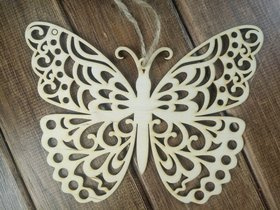 15 cm wooden butterfly