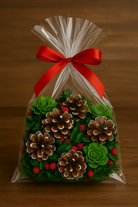 Winter Potpourri mit Zimt, Tannenzapfen, Anis