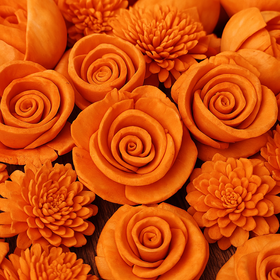 Getrocknete Salzblumen 45-50 Stück / Packung -intensive Orangen