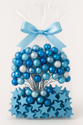 Glass balls on wire, 20mm, pink-white, bunch of 18 pcs, mat/glittered