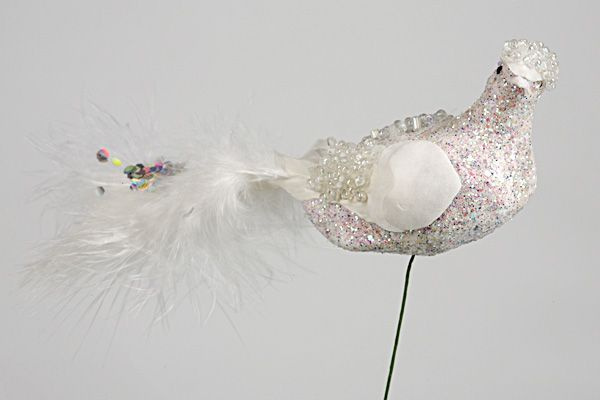 Glittered bird on stick 3