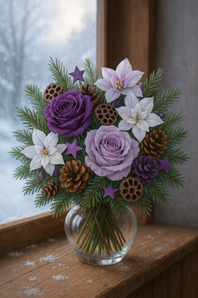 Lotus dyed diameter 6-8 cm 6 pcs/pkg black