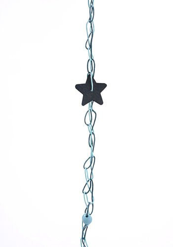 Garland blue stars on string 350 cm