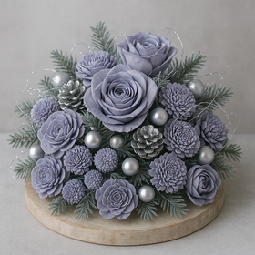 Lotus dyed diameter 6-8 cm 6 pcs/pkg black