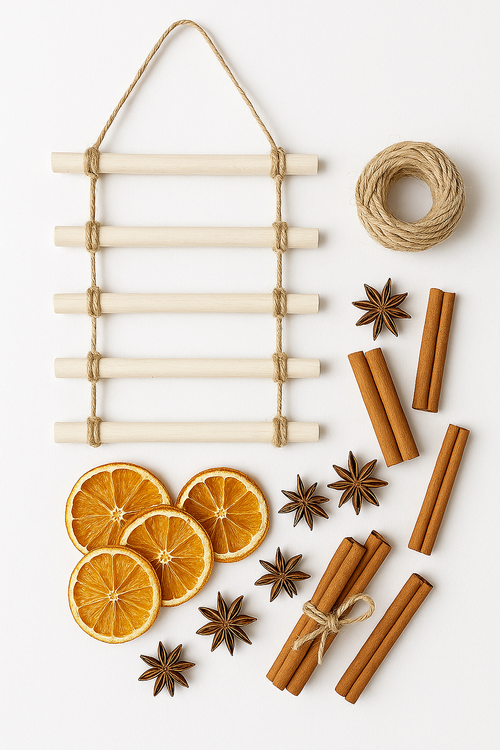 Wooden sticks, white, 6 pieces, 30 cm