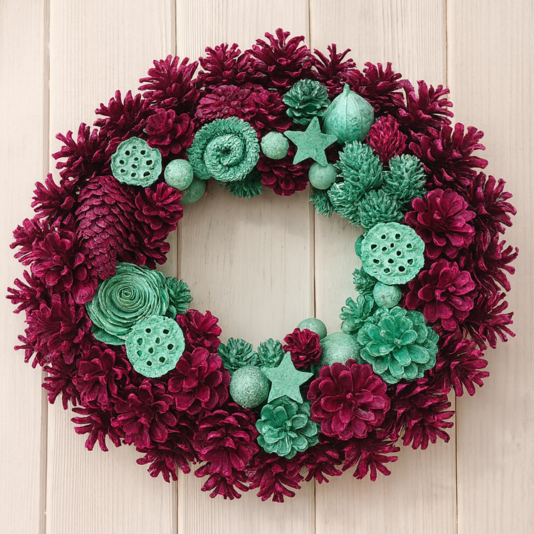 Wreath of naturalcones  ca.30cm