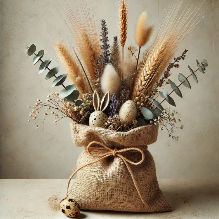 Natural jute sack 18/ 26 cm pattern 4
