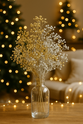 Artificial roses developed white WHITE 3 pcs / pack