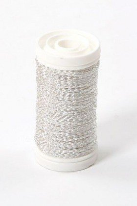 Floral copper wire, on spool, 75g - silver