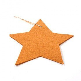 Felt star - brown hanger 20-25 cm