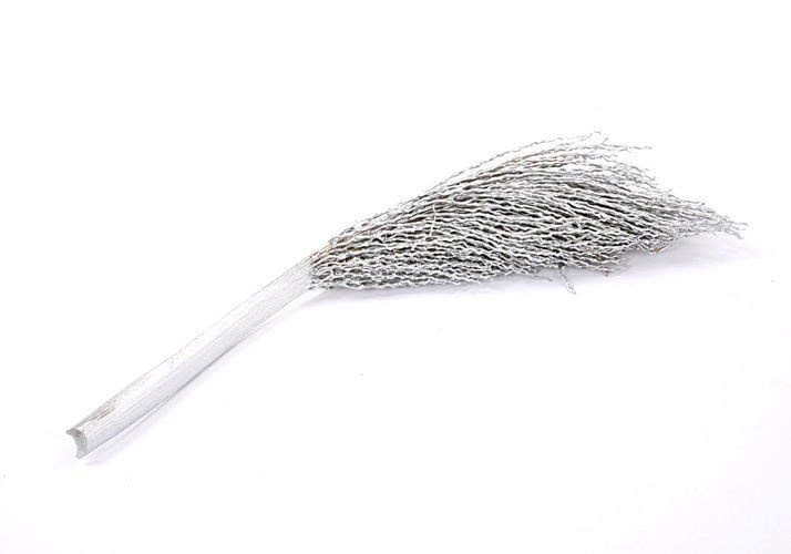 Set von 3 kleinen Dattelbremsen, silbern lackiert, 40-60 cm